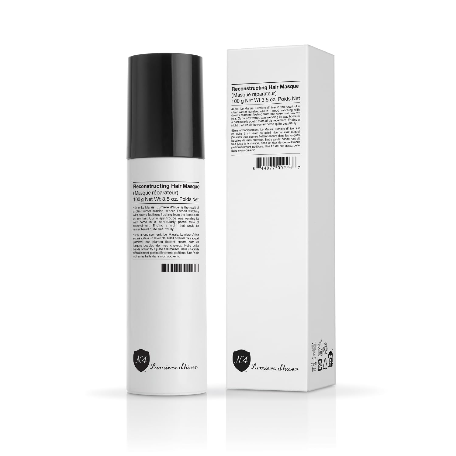 Number 4 Hair Mask for Damaged Hair - Deep Conditioning Treatment & Reconstructing Masque (3.5 oz) | Repair Dry, Brittle Hair for Silky Smooth Results | Perfect for Salon-Quality At-Home Hair Care