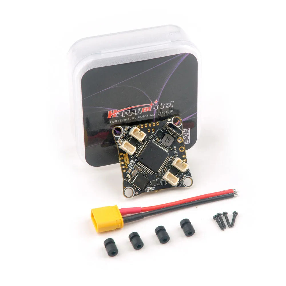 Happymodel CrazyF405HD ELRS 1-2S AIO Flight Controller with Built-in UART ELRS Receiver & 12A BLHELI_S ESC - Perfect for FPV Drone Racing and DIY Quadcopter Builds