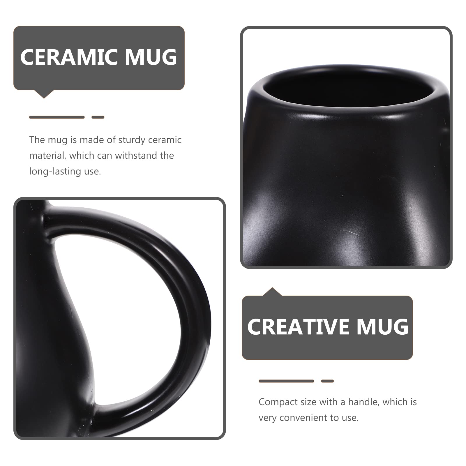 Jojofuny Creative Butt Shaped Mug - Funny Ceramic Coffee Cup for Desk Decor, Unique Gift for Coffee Lovers - Perfect for Office, Home & Gag Gifts