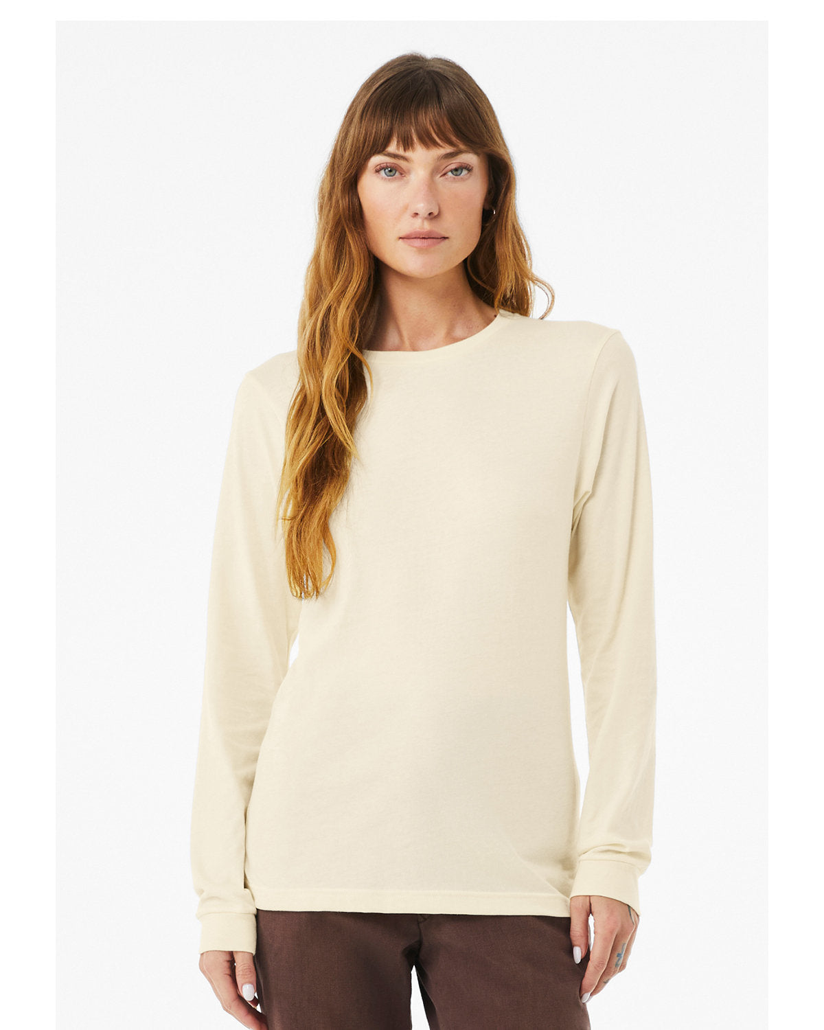 Bella + Canvas 3501CVC Unisex CVC Jersey Long Sleeve T-Shirt - Soft Cotton Blend Crewneck Tee for Men & Women - Perfect for Casual Wear, Layering & Everyday Comfort