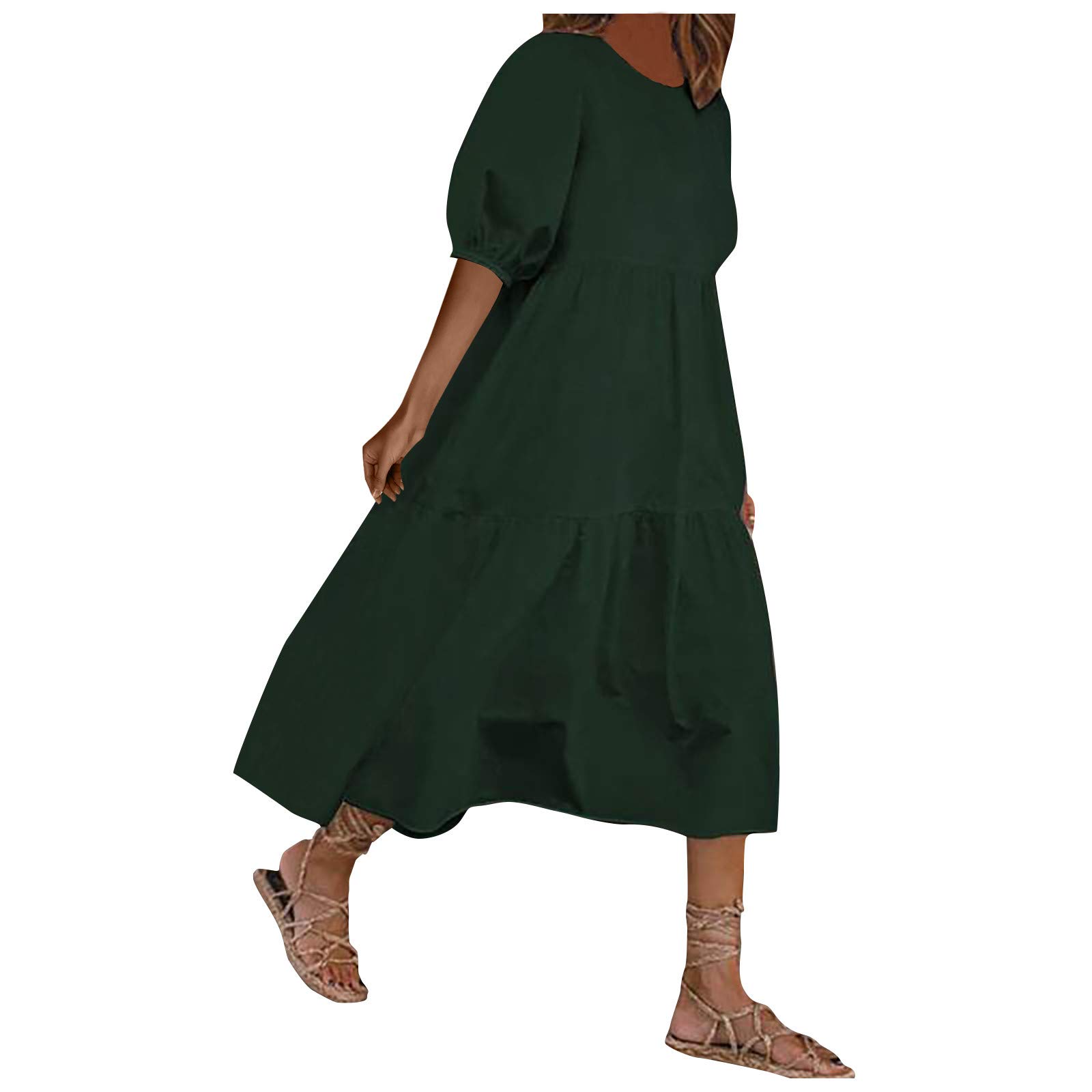 Women's Summer Casual Dress - Short Sleeve Loose Fit Beach & Work Dress for Dating, Office & Vacation | Flowy Comfortable Dress for Women