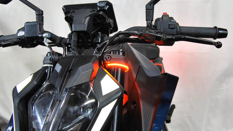 KTM 390 Duke Front Turn Signals LED Indicators - Compatible with 2024+ Models | Motorcycle Safety Lighting for Day & Night Riding