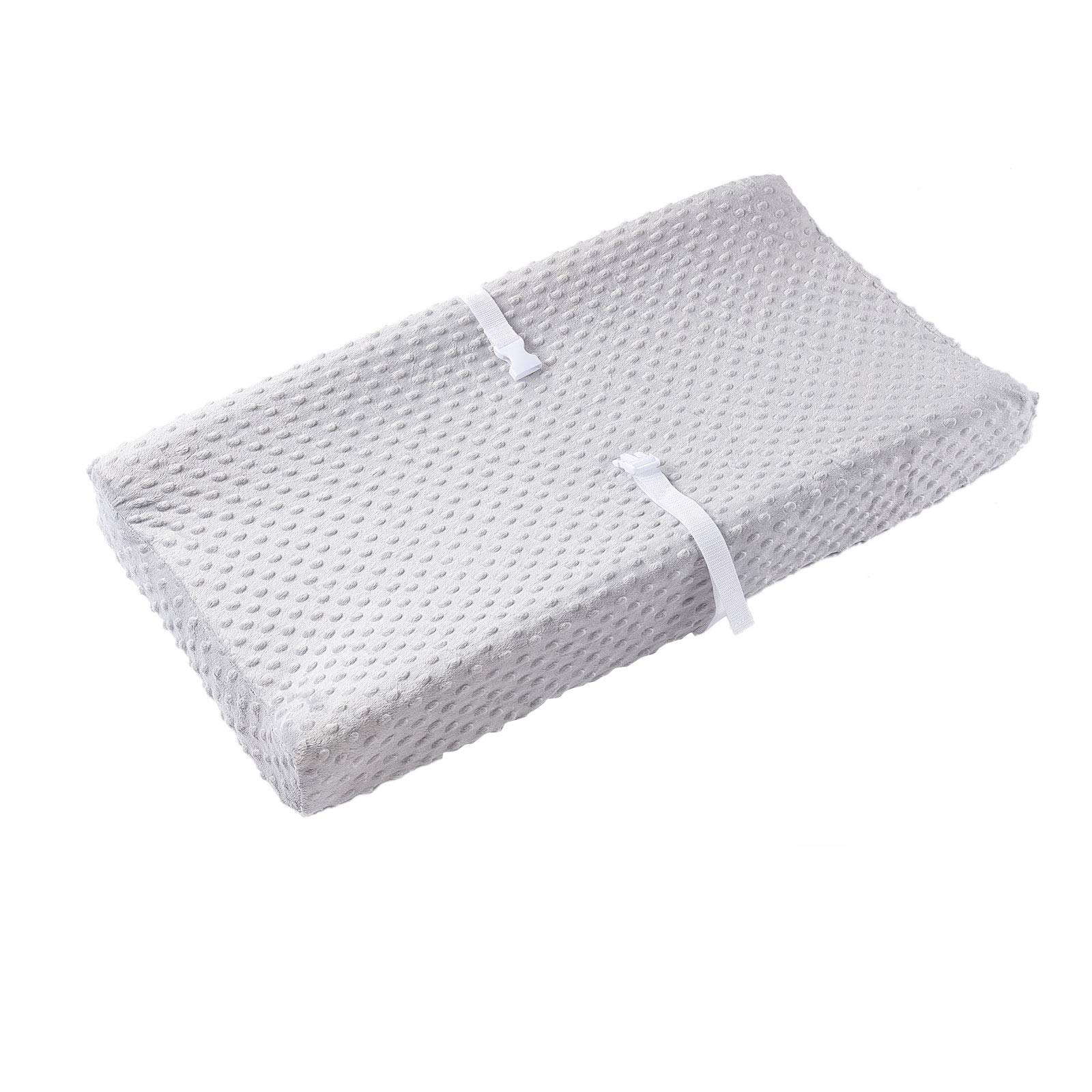 **Soft Plush Dot Baby Changing Pad Cover - Ultra Comfortable & Safe for Newborns, Girls & Boys - Fits 32