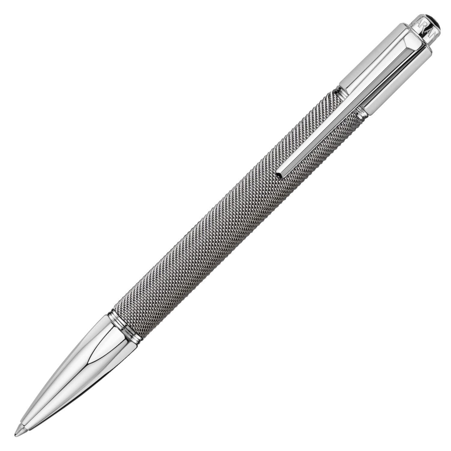 Premium Caran d'Ache Varius Ballpoint Pen - Ivanhoe Silver-Plated Luxury Writing Instrument (4480.014) for Business Professionals & Gift Giving