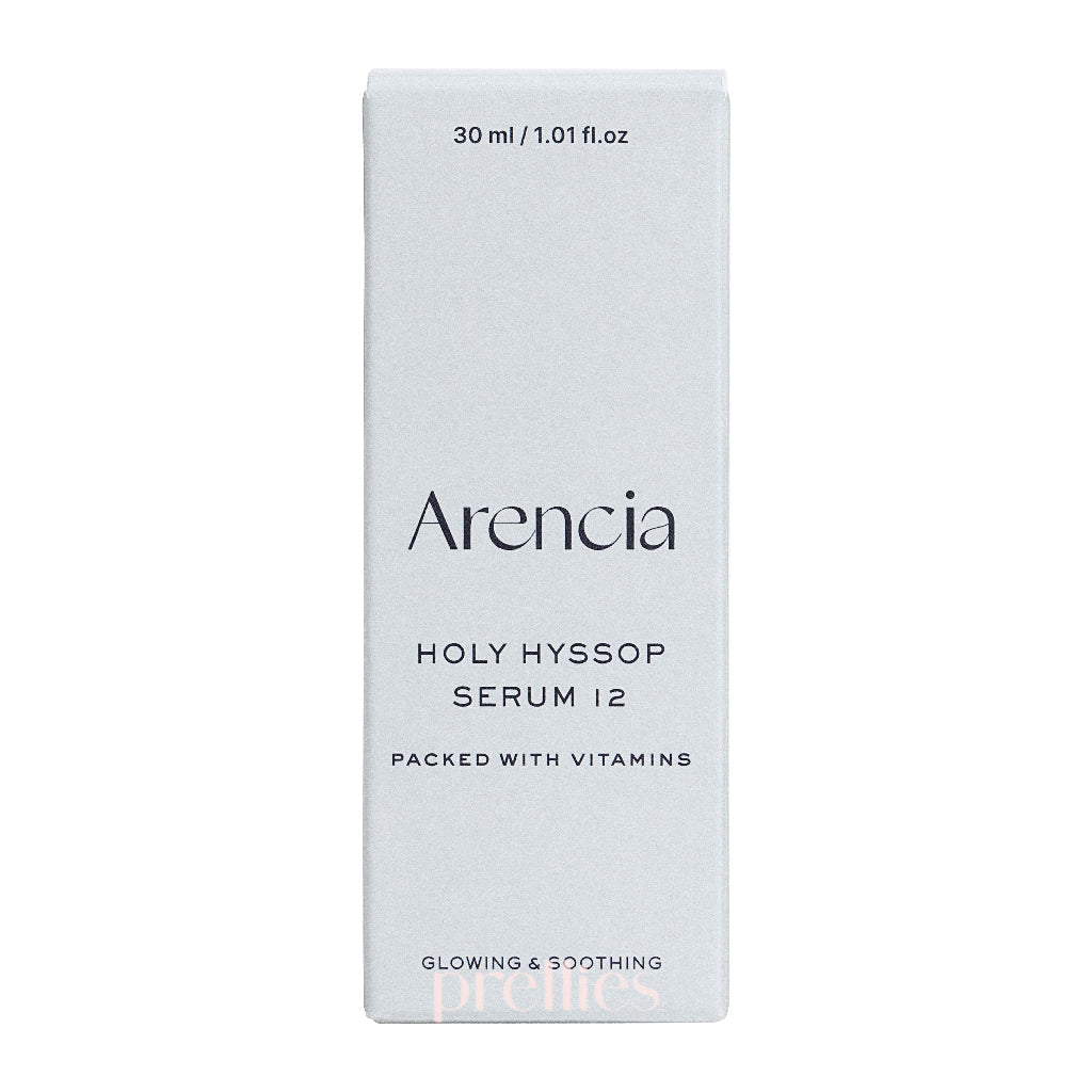 Arencia Holy Hyssop Serum 12 - 30ml Anti-Aging Face Serum for Glowing Skin | Perfect for Night Routine & Dry Skin Care