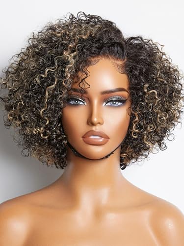 Blonde Highlight｜Left C Part｜Short Curly