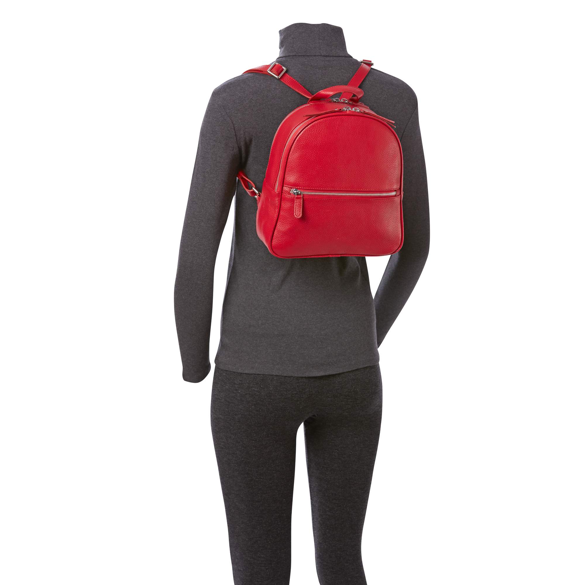 Mancini Pebbled Audrey Backpack for Women - Stylish Leather Laptop Backpack with USB Charging Port, Perfect for Work, Travel & College