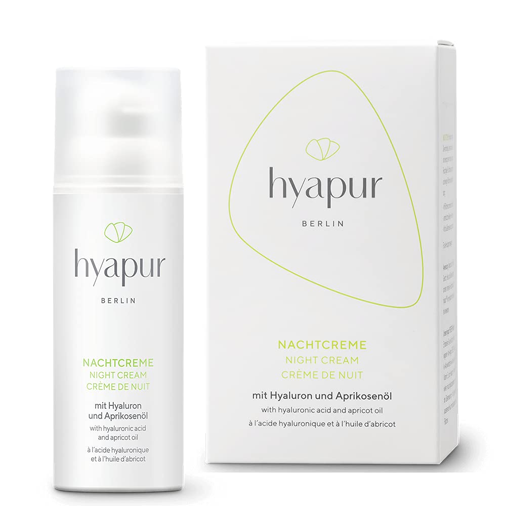 Hyapur GREEN Night Cream - Anti-Aging, Hydrating & Brightening Face Moisturizer for Women | Perfect for Dry Skin & Overnight Repair | Best for Nighttime Skincare Routine