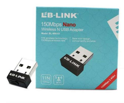 LB Link Wn151 150Mbps Nano Wireless N USB Adapter - High Speed WiFi Dongle for Laptop & PC - Perfect for Home Office, Online Gaming & Streaming