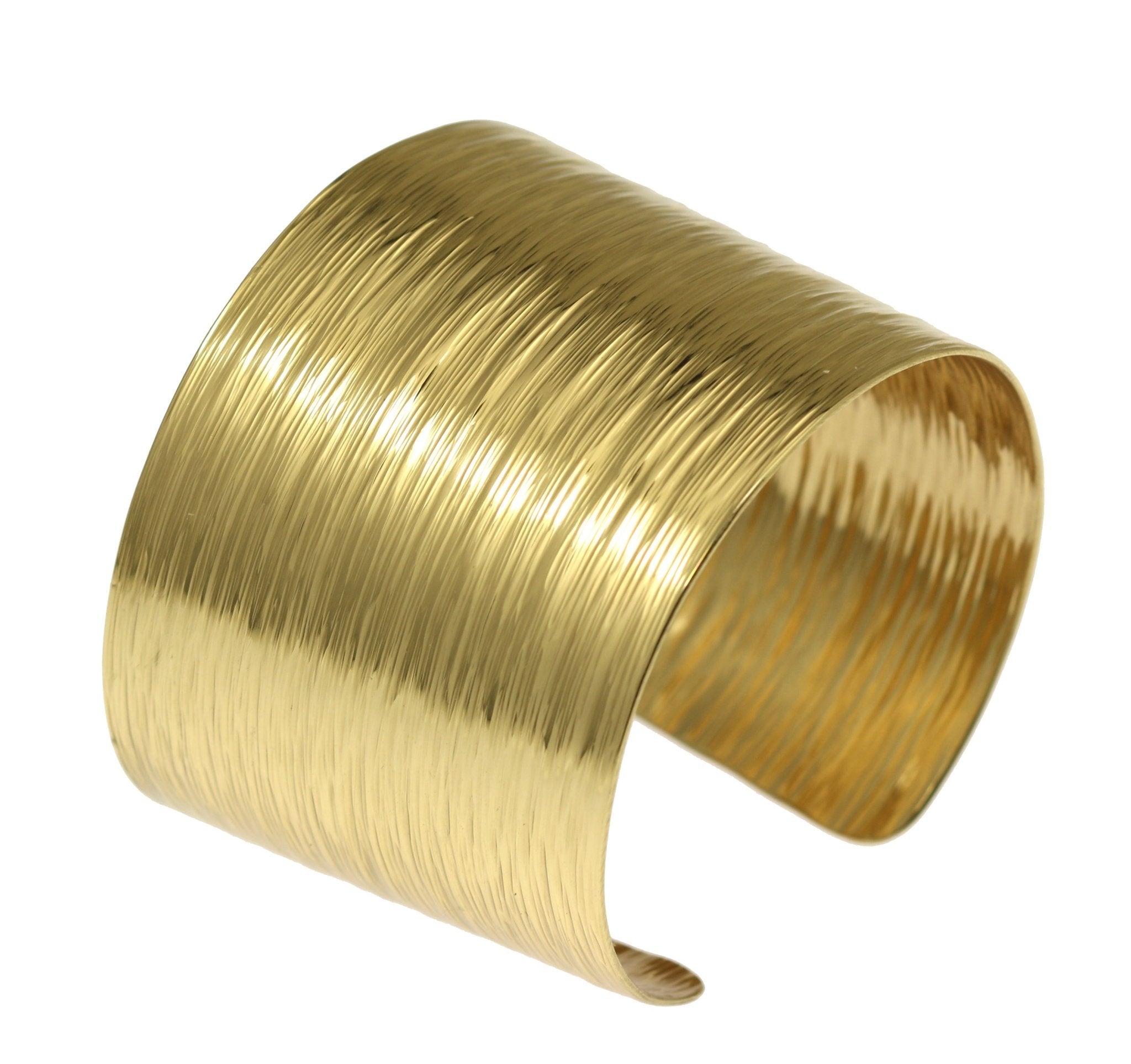 Nu Gold Brass Bark Cuff Bracelet - Vintage Tree Bark Texture Bangle for Women - Perfect for Boho, Festival, and Everyday Wear