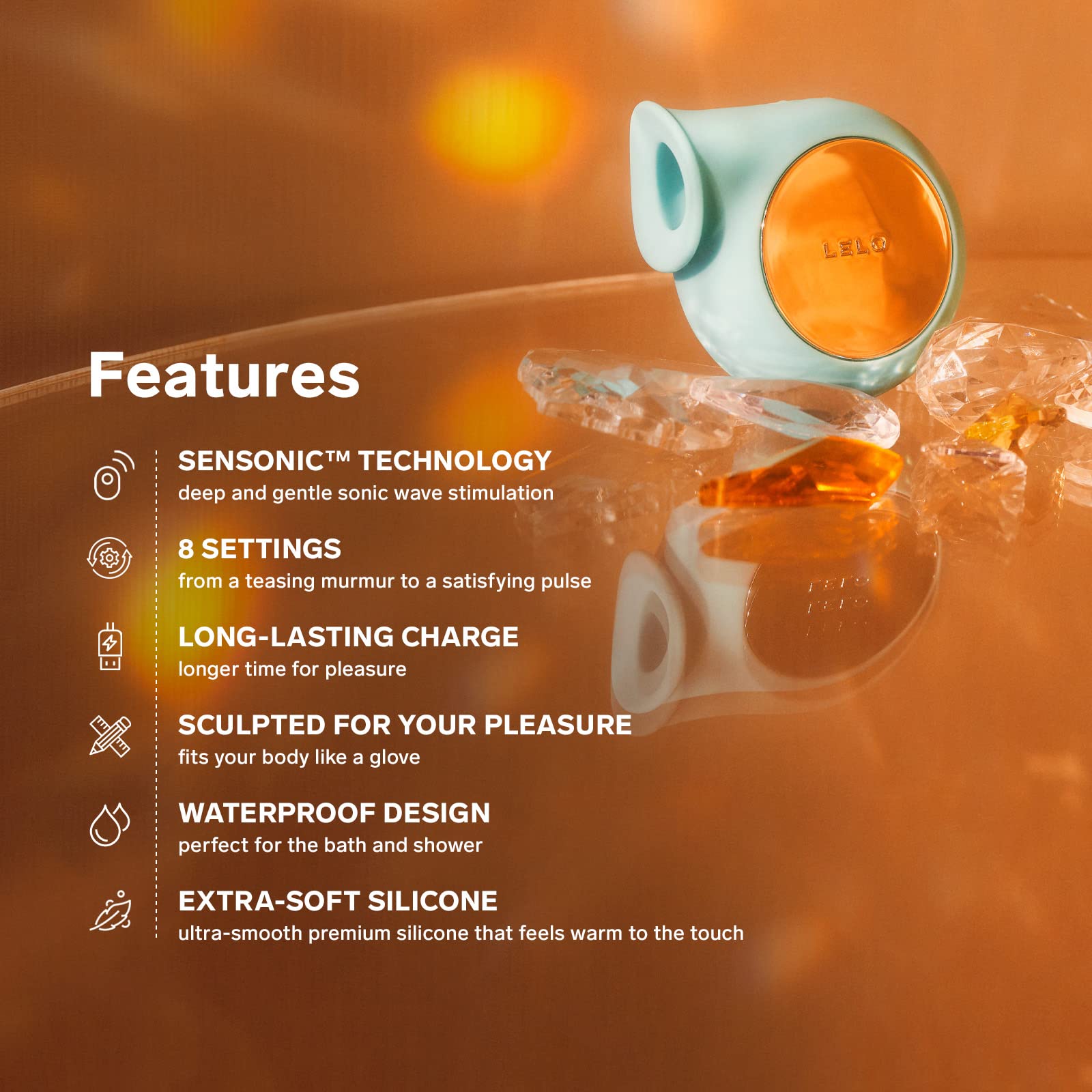 LELO SILA Sonic Clit Sucker - Waterproof Vibrator for Women, Rechargeable Adult Sex Toy with Gentle External Stimulation - Perfect for Solo Play & Couples Intimacy (Lilac)