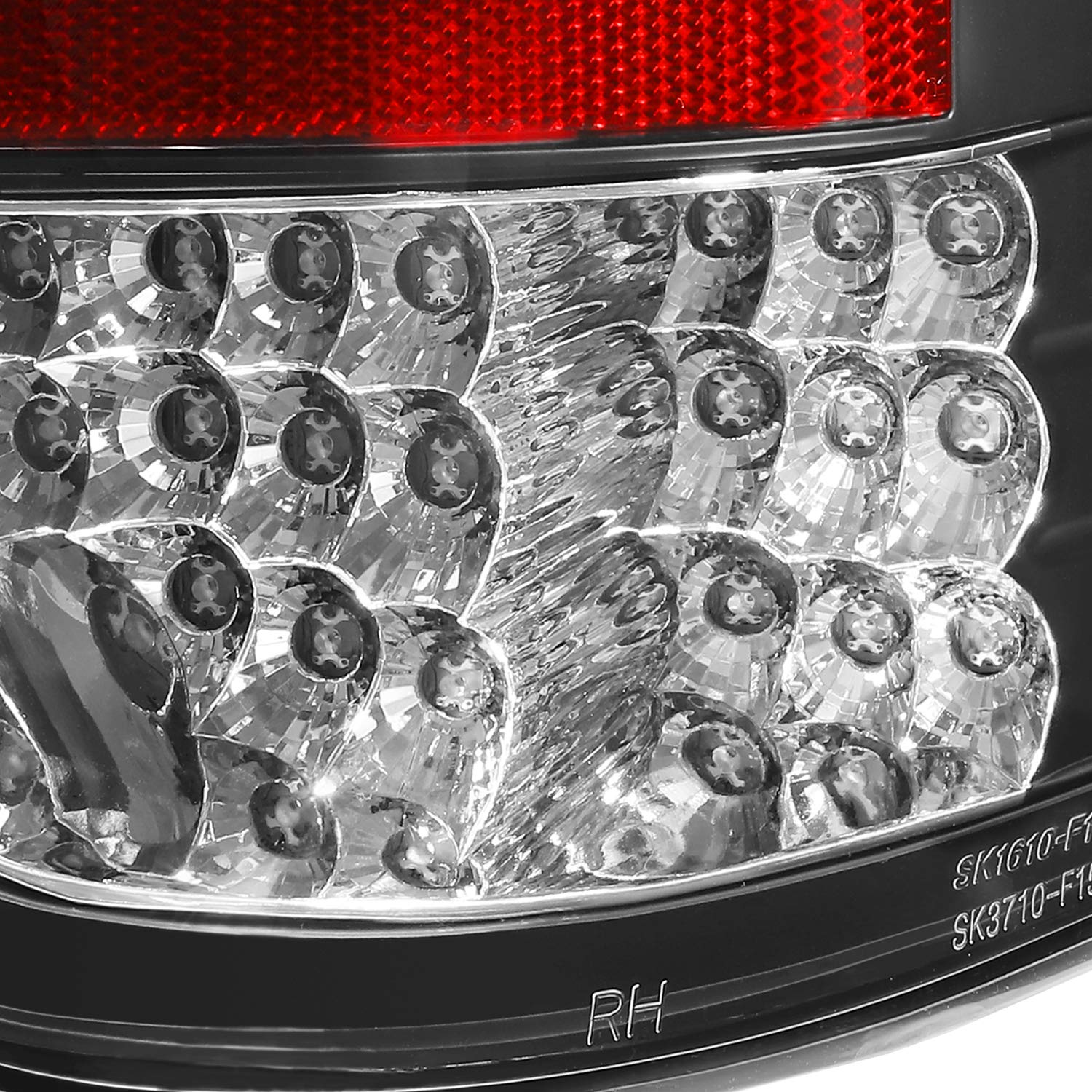 AKKON Black Tail Lights Lamp Pair for 2001-2003 Ford F-150 & 2004 F150 Heritage Flareside Pickup Truck - Replacement, Upgrade, Night Driving Safety