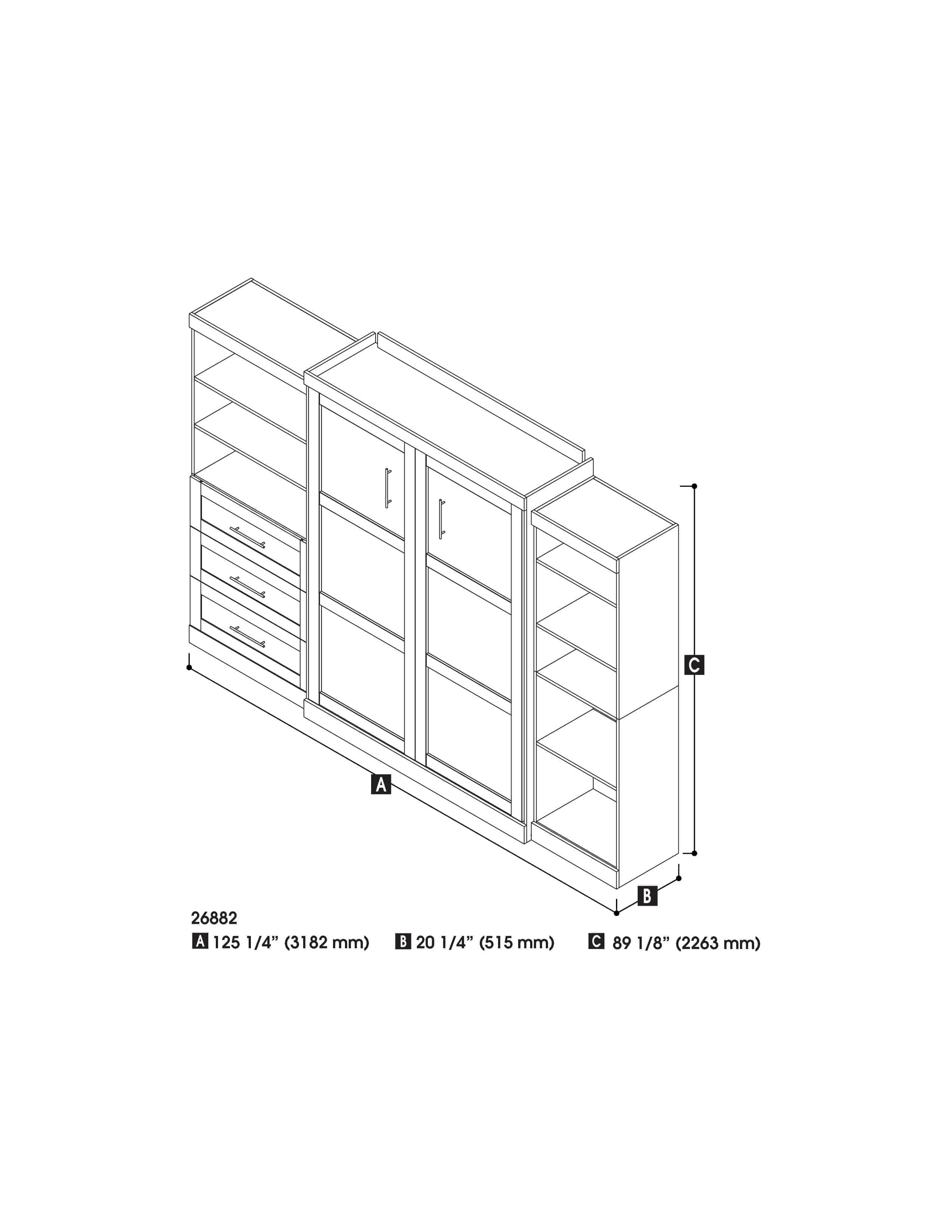 Pur Queen Murphy Pull Down Wall Bed with 2 Storage Drawers (126