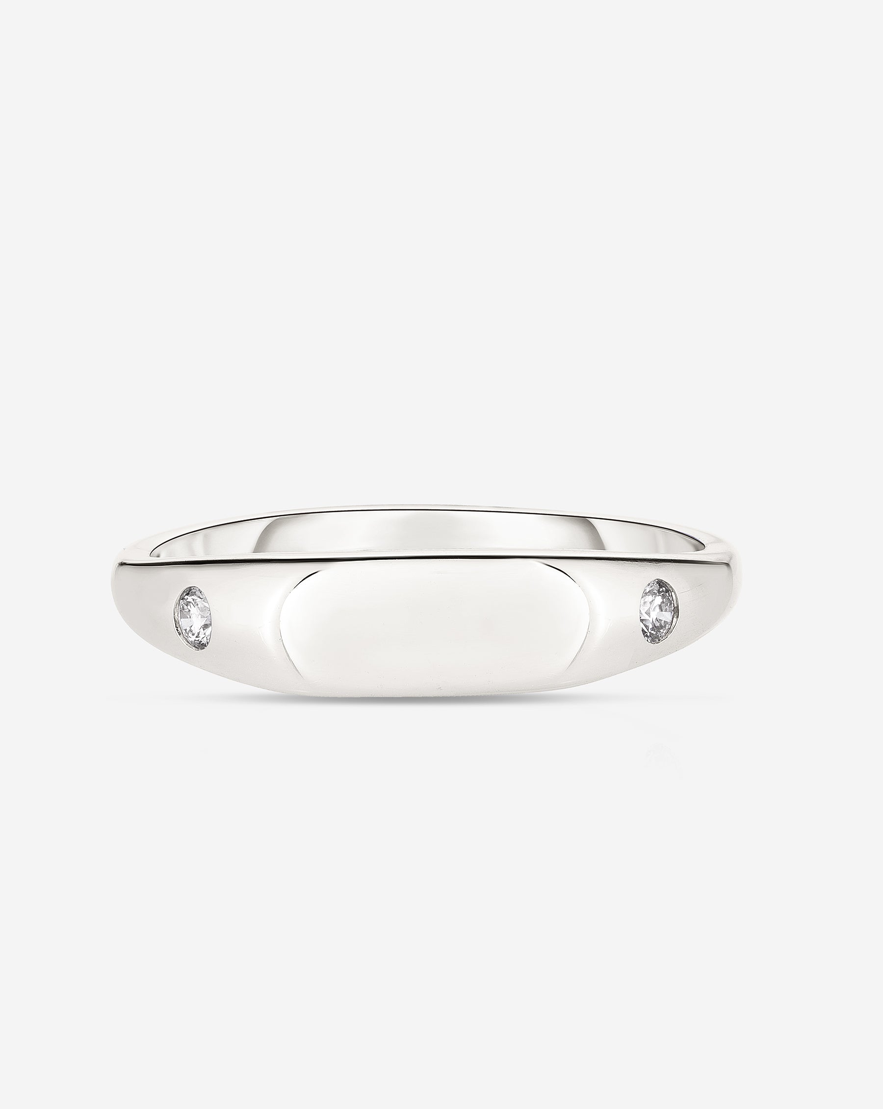 Duo Diamond Signet Ring for Women - Elegant 14K Gold Stackable Pinky Ring - Perfect for Engagements, Anniversaries & Everyday Wear
