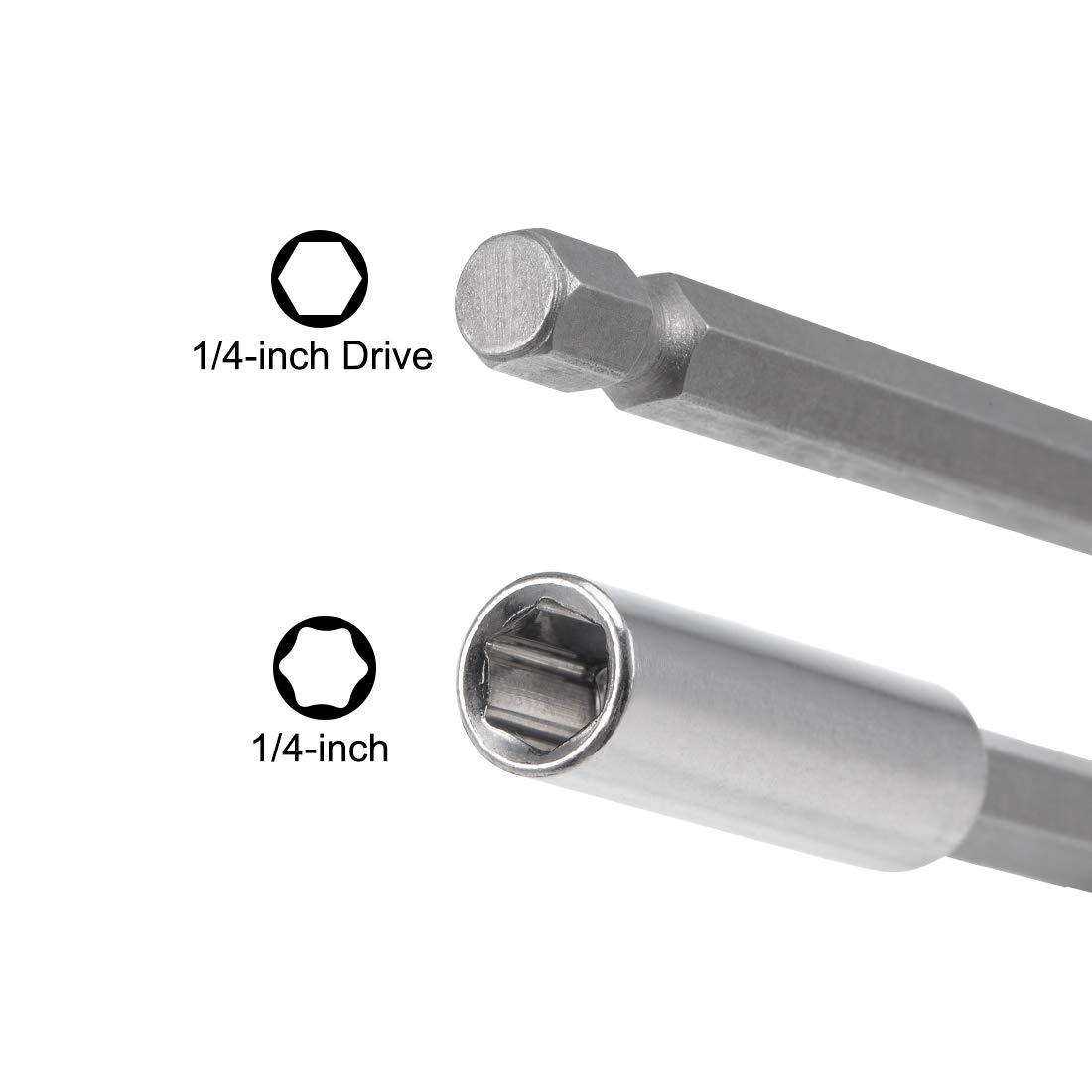 uxcell 1/4 Inch Hex Shank Magnetic Bit Holder Extension Set - Quick Release Screwdriver Drill Bit for Power Tools (60mm/100mm/150mm) - Perfect for DIY Projects, Furniture Assembly & Home Repairs