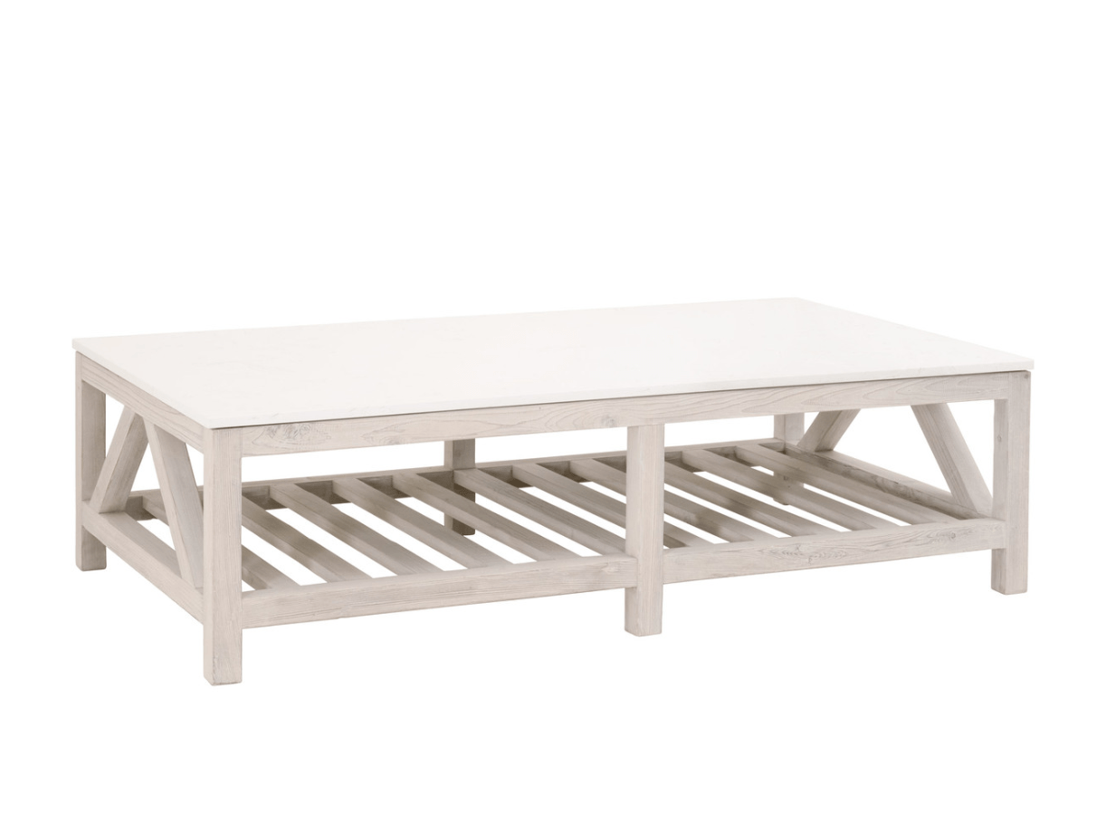 Solana Beach Collection Rectangular Coffee Table - Modern Wooden Coffee Table for Living Room, Lounge & Office - Perfect for Home Decor & Entertaining