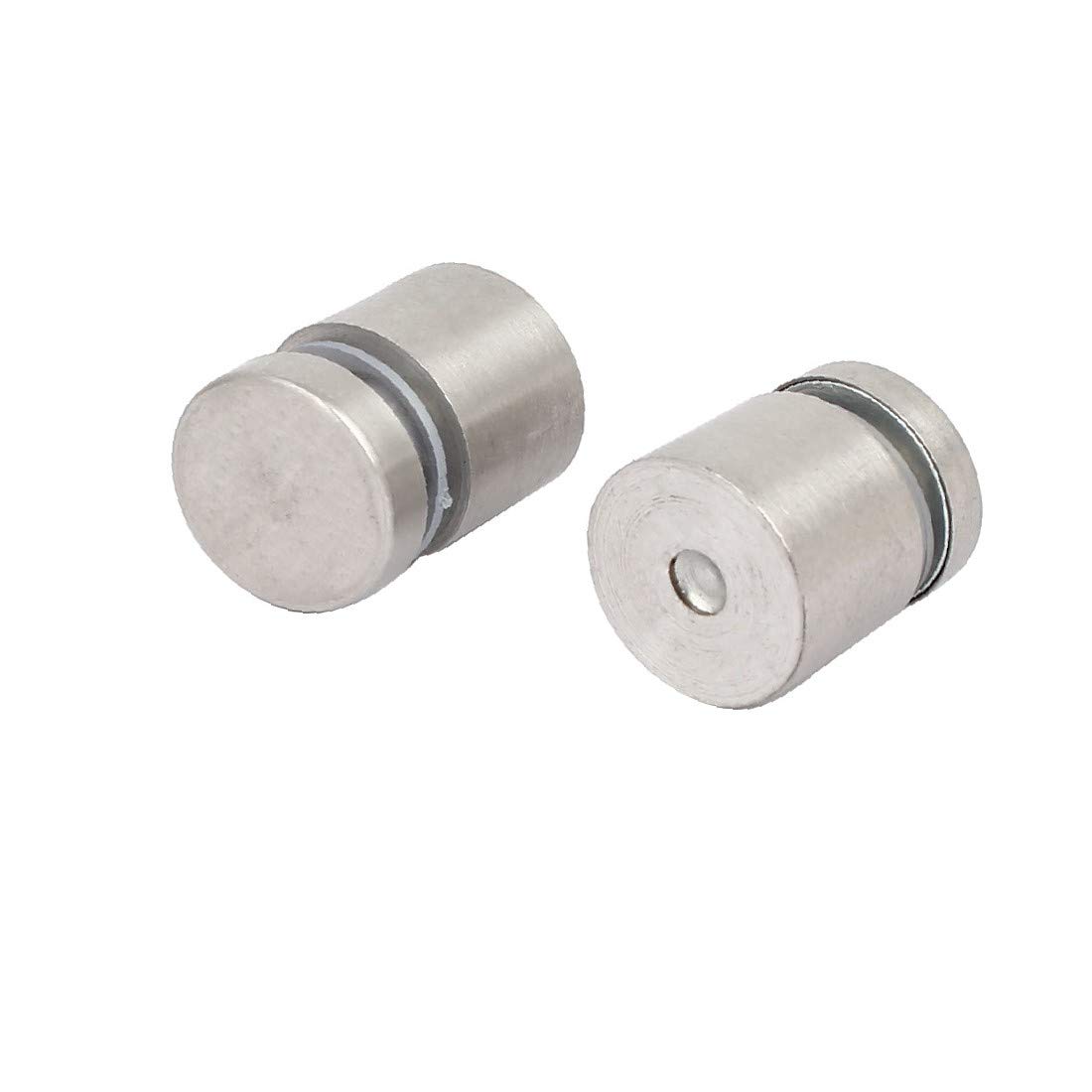X-DREE 20mmx25mm Glass Table Spacers Standoffs - 2pcs Clear Glass Shelf Supports, Heavy Duty Fastening Screws & Bolts for Glass Table, Shelf, and Countertop Installation - Perfect for Kitchen, Bathroom, and Office Furniture Assembly