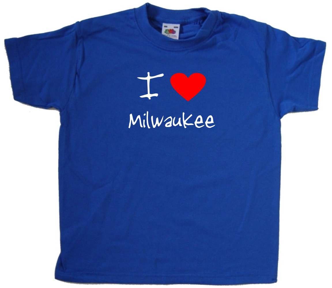 Royal Blue Kids T-Shirt - Milwaukee Heart Design | Soft Cotton Comfort for Boys & Girls | Perfect for School, Playdates & Family Outings