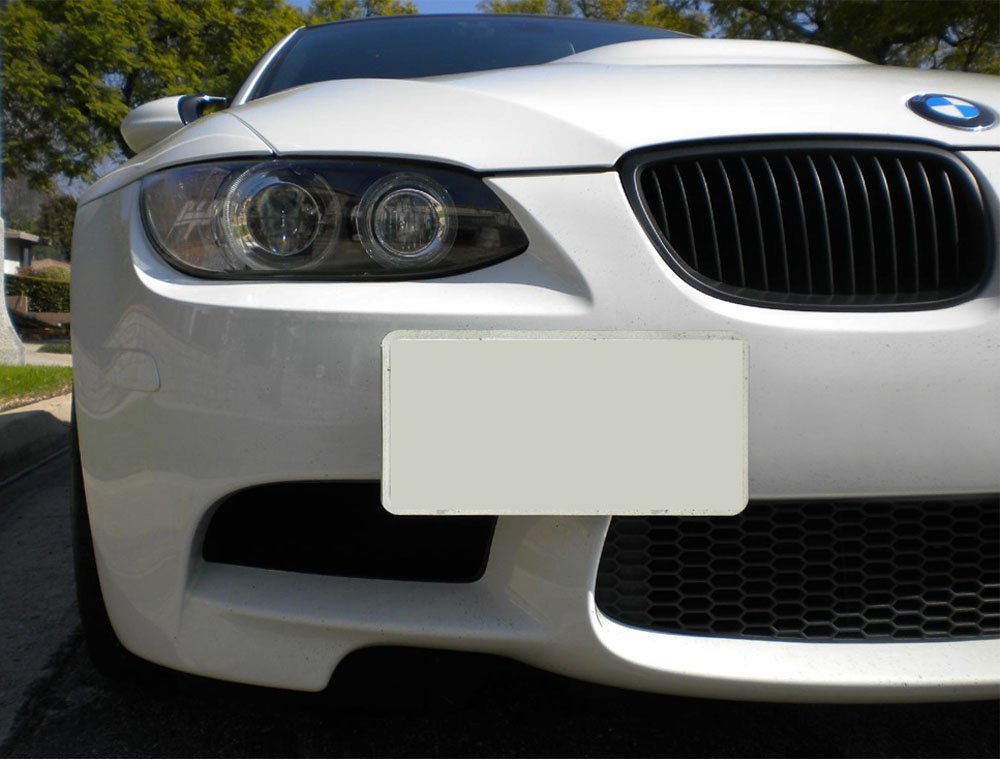 BMW Front Bumper Tow Hook License Plate Mounting Bracket Holder - Compatible with 1 Series, 3 Series, X5, X6 Models - Perfect for Off-Roading & Car Shows