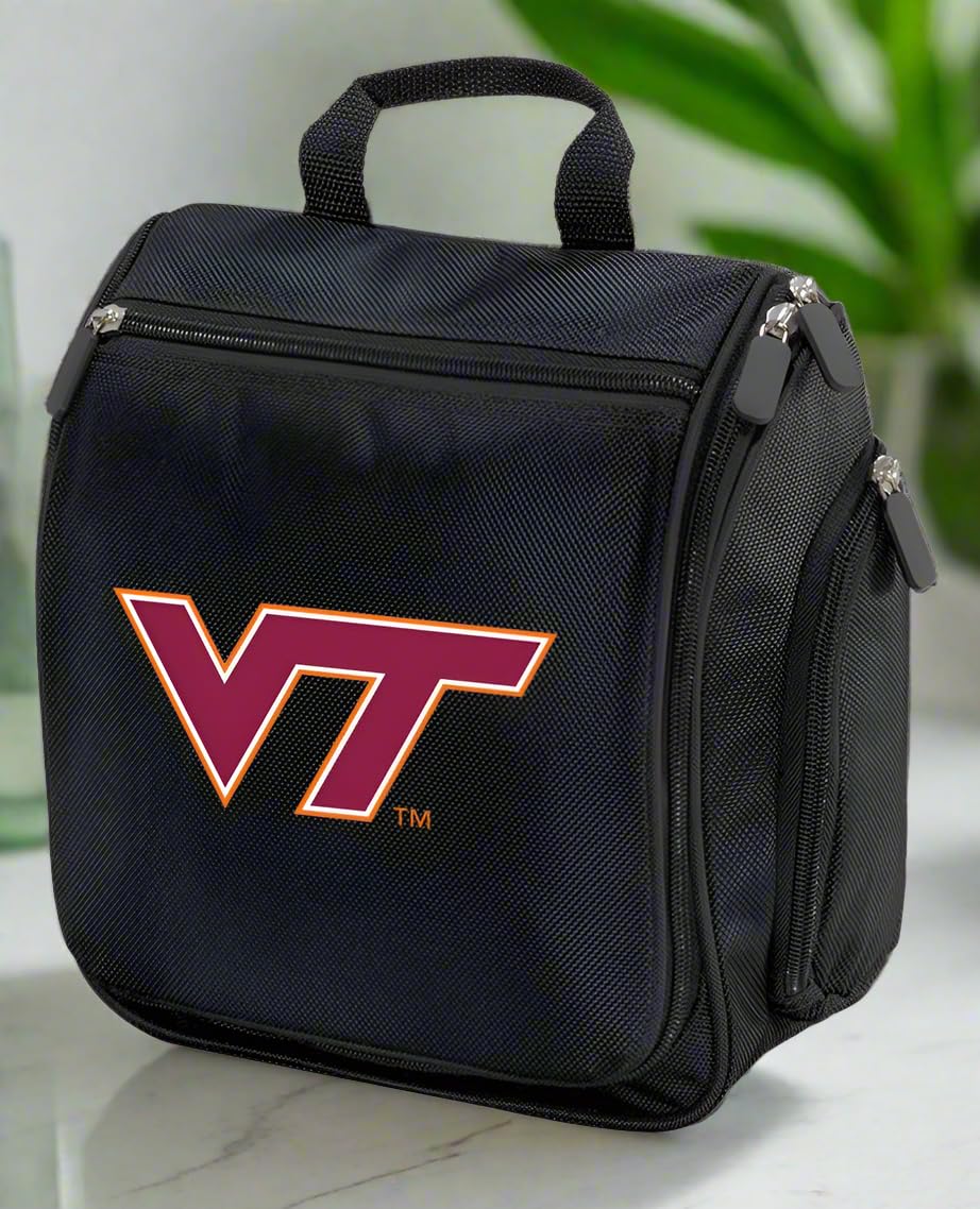 Virginia Tech Hanging Toiletry Bag for Travel - Waterproof Cosmetic Organizer with Multiple Pockets, Perfect for College Dorm, Gym, Camping & Business Trips