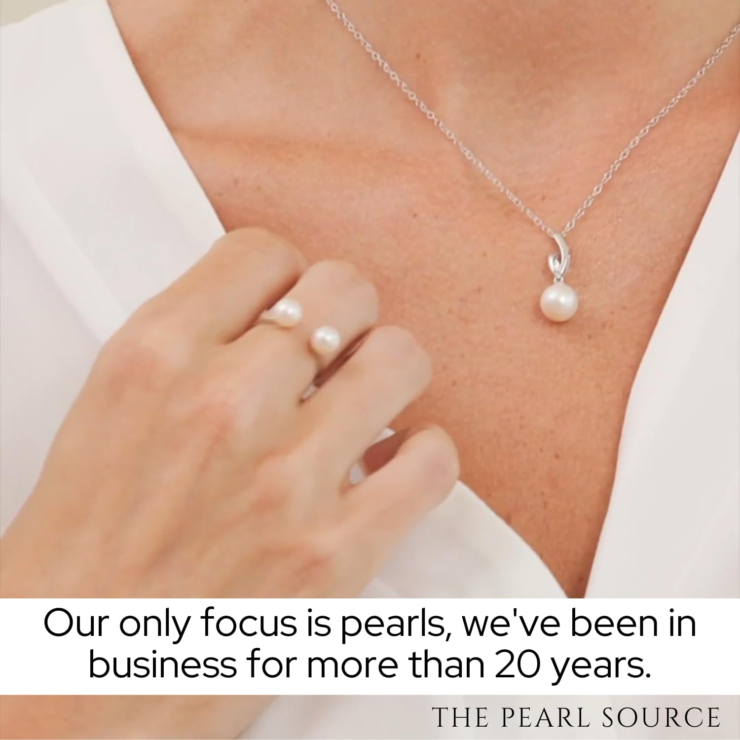 14K Gold Freshwater Cultured Pearl & Diamond Pendant Necklace for Women | Elegant Jewelry Gift for Anniversary, Birthday & Special Occasions