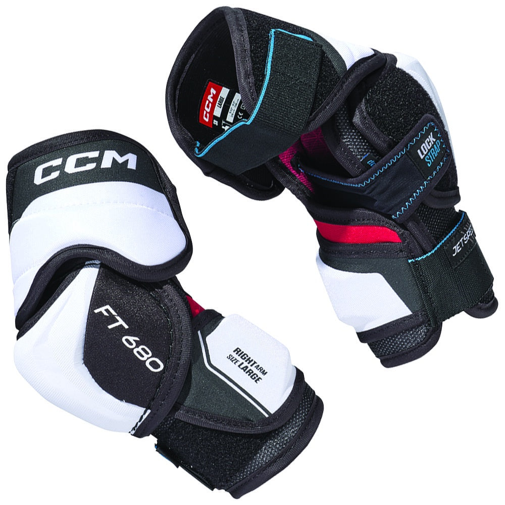 CCM Jetspeed FT680 Junior Ice Hockey Elbow Pads - Youth Protective Gear for Hockey Players - Perfect for Practice & Games