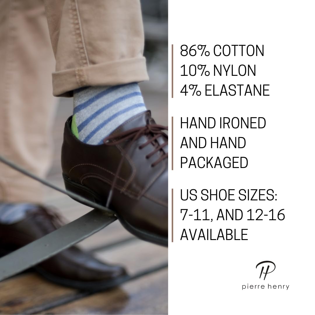 Premium Cotton Over the Calf Dress Socks for Men - 9 Pairs Pack | Stay-Up Long Socks for Business, Formal & Casual Wear | Comfortable & Durable Office & Dress Socks