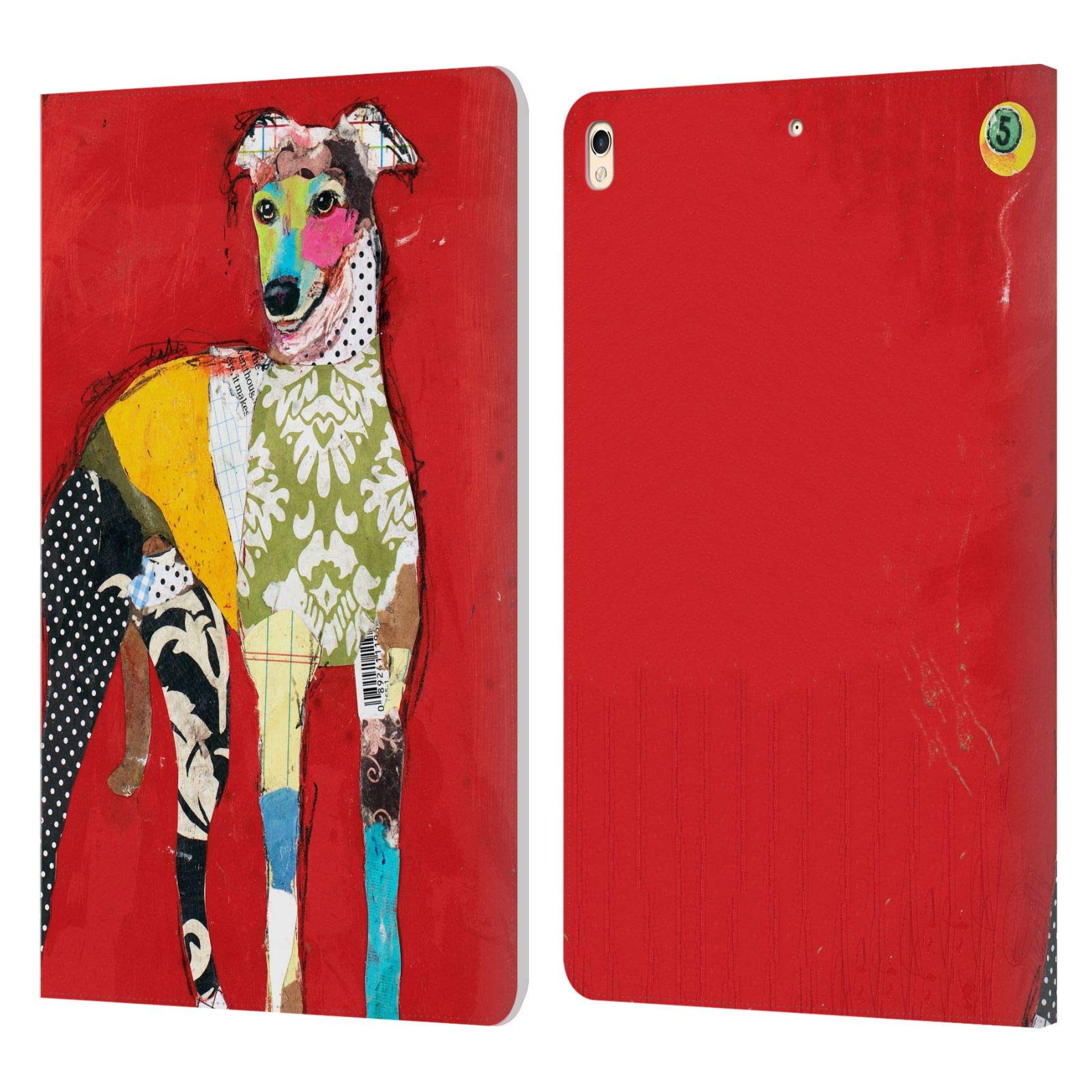 Officially Licensed Michel Keck Greyhound Dogs Leather Book Wallet Case for Apple iPad Pro 10.5 (2017) - Protective Cover with Stand Feature for Work, Travel & Home Use