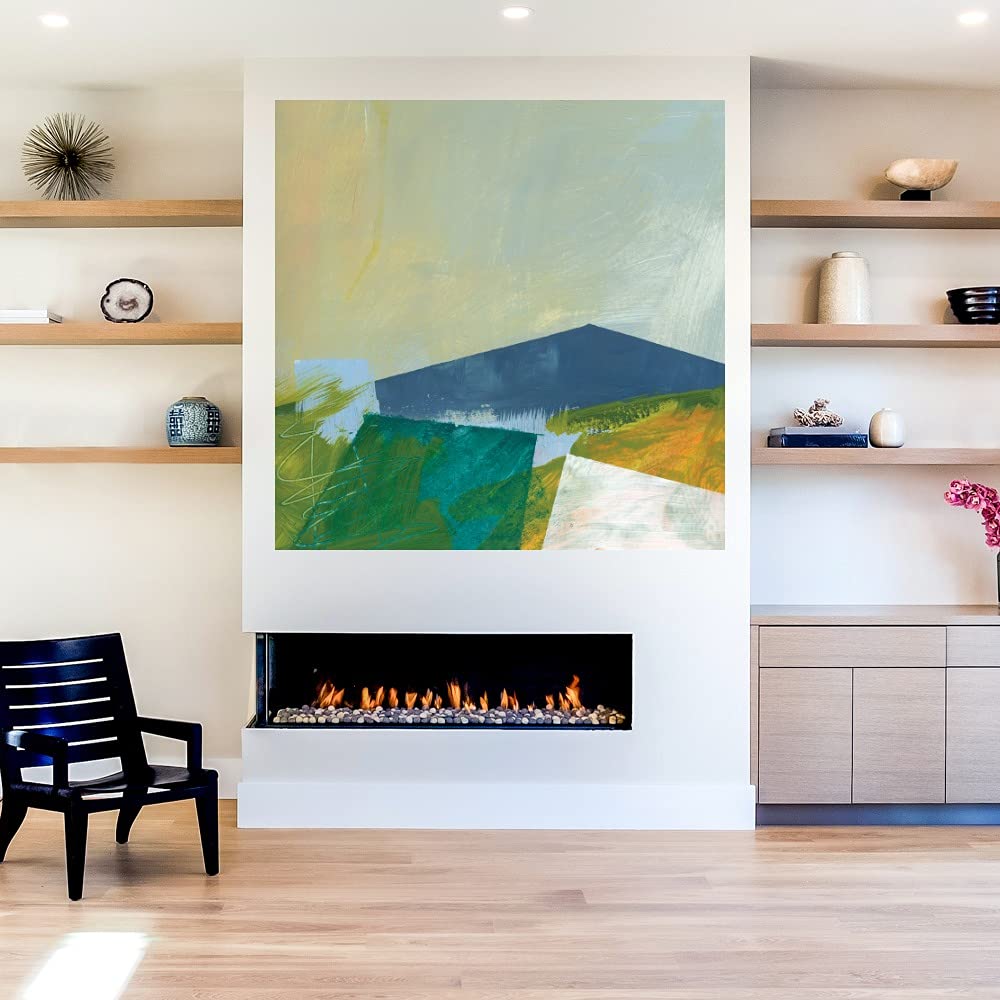 Vaguely Familiar Fine Art Canvas Wall Decor by Jan Weiss - 32x32 Inch Ready to Hang Painting for Living Room, Bedroom, Office & More - Modern Abstract Artwork for Home & Commercial Spaces