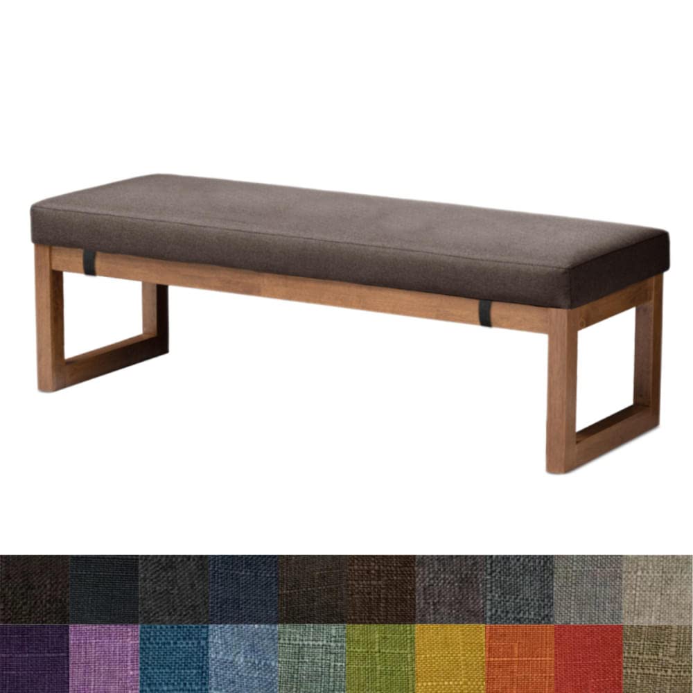 Kimgull Rectangle Bench Cushion 70.9x15.7x1.97 Inches - Washable & Removable Long Chair Pad with Non-Slip Backing - Indoor/Outdoor Bench Seat Cushion for Garden, Patio, Chaise Lounge, Swing & Furniture - Dark Brown - Perfect for Relaxing in Backyard, Poolside or Deck