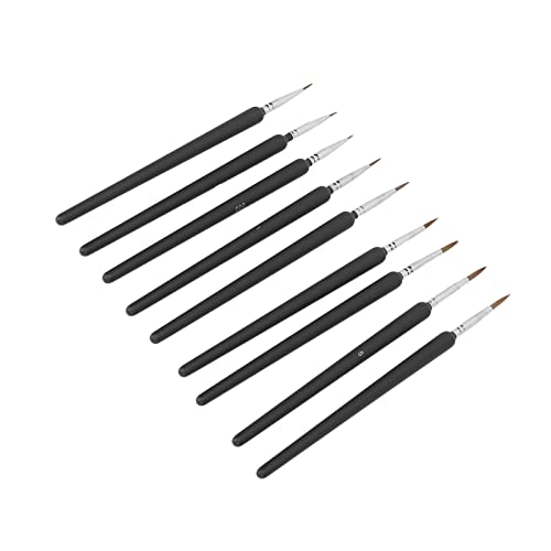 9pcs Professional Eyeliner & Nail Art Brush Set - Durable Multifunctional Makeup Brushes for DIY, Salon & Home Use | Perfect for Eyebrow Shaping, Eyeliner Application & Nail Design