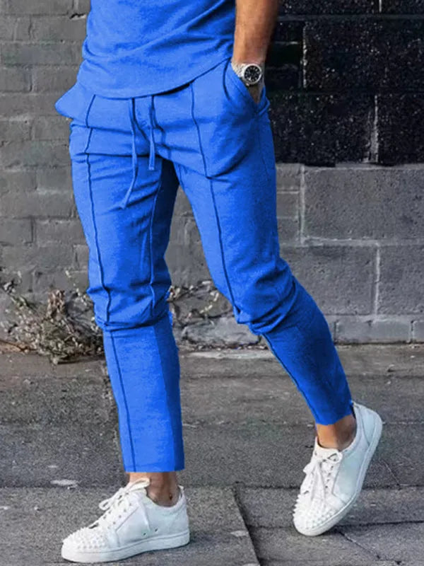 Stylish Men's Casual Jogger Two-Piece Set - Comfortable Lounge & Workout Outfit for Home, Gym, and Everyday Wear