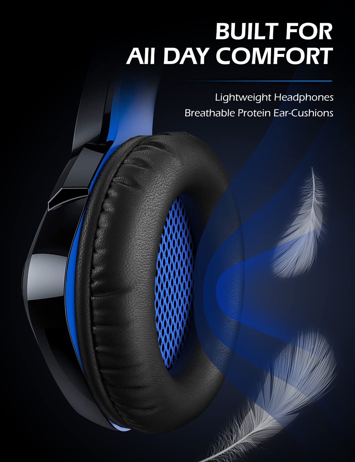 ZIUMIER Gaming Headset with Noise Canceling Mic - Stereo Surround Sound Wired Headphones for PC, PS4, PS5, Xbox One, Xbox Series X/S & Nintendo Switch - Perfect for Competitive Gaming & Online Chat