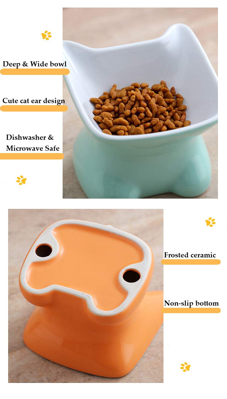 Premium Raised Cat Food Bowl for Ragdoll Cats - Stress-Free Feeding, Anti-Backflow Design, Dishwasher & Microwave Safe (Small, Pink) - Perfect for Kittens & Adult Cats at Home or Travel
