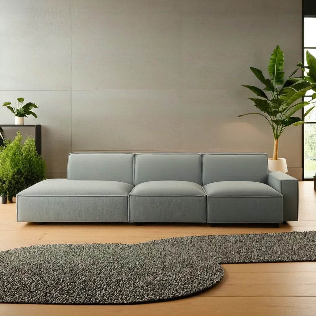 Premium Giacomo Fabric 4-Seater Extended Sofa - Comfortable & Pet-Friendly Living Room Furniture for Family Gatherings & Movie Nights