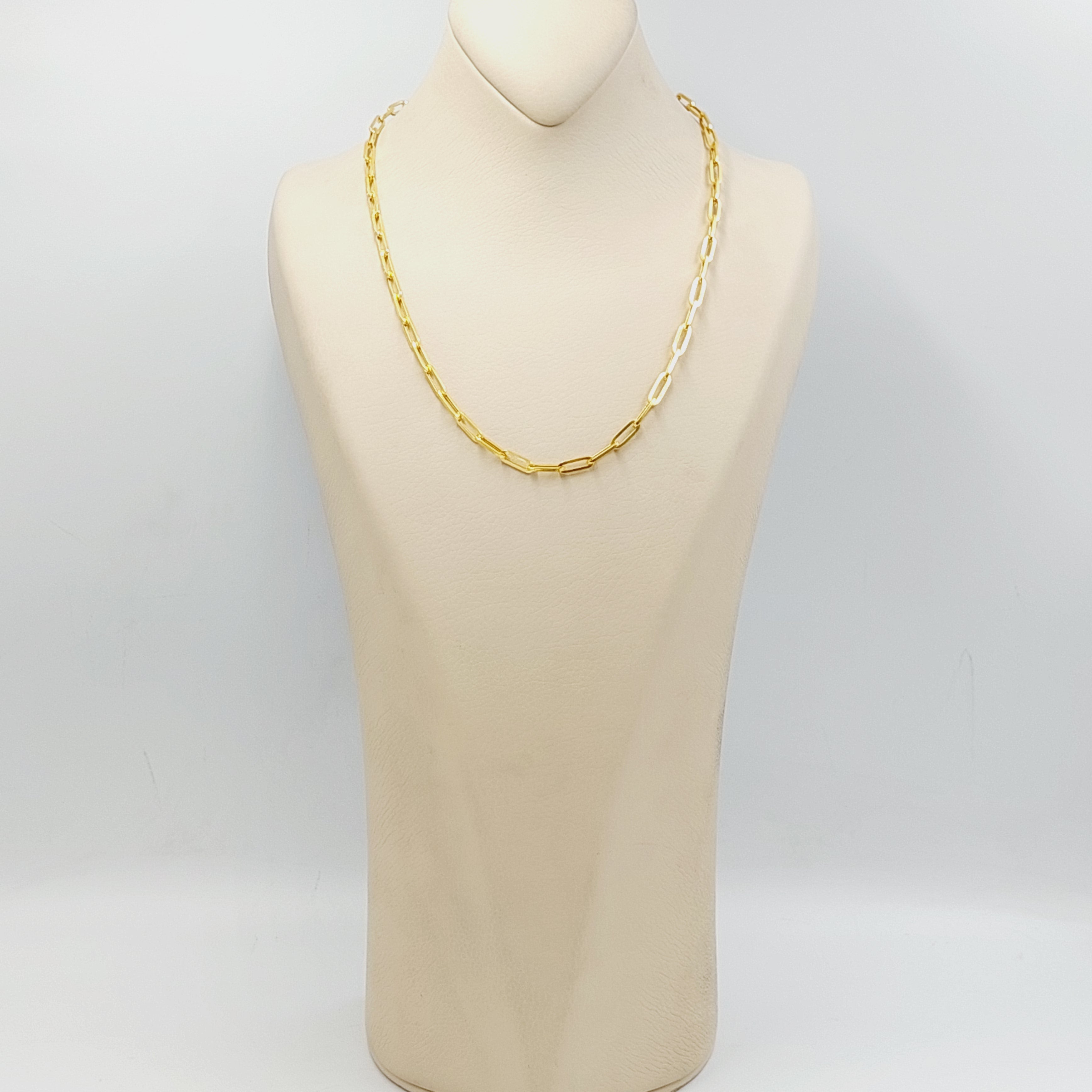 4mm Paperclip Chain Necklace 60cm - Stylish Layered Jewelry for Women, Trendy Minimalist Accessory for Everyday Wear & Gift Giving