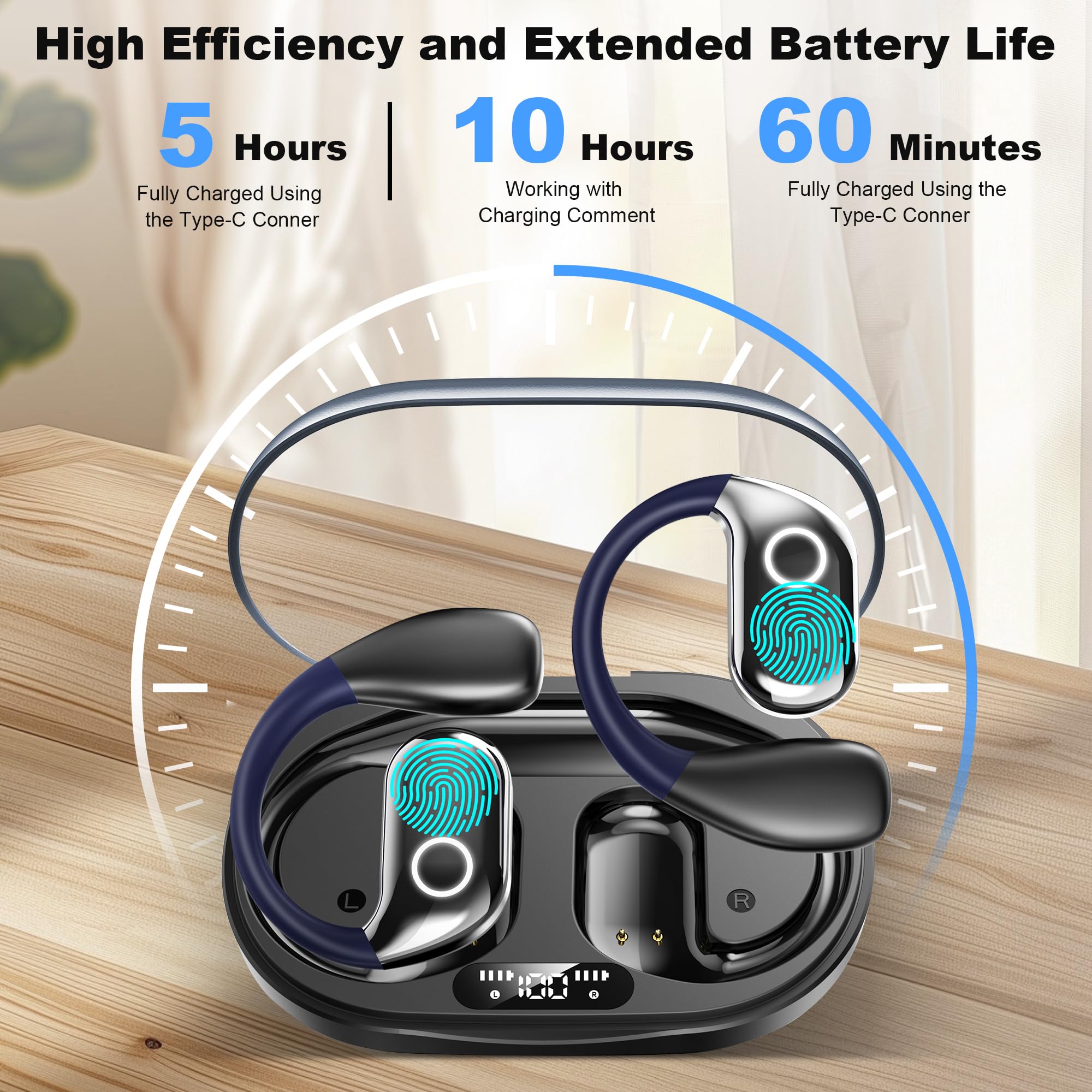 Wireless Bluetooth AI Language Translator Earbuds - Real-Time 3-in-1 Translation Device Supporting 144 Languages & Accents | Perfect for Travel, Business Meetings & Language Learning (Black)