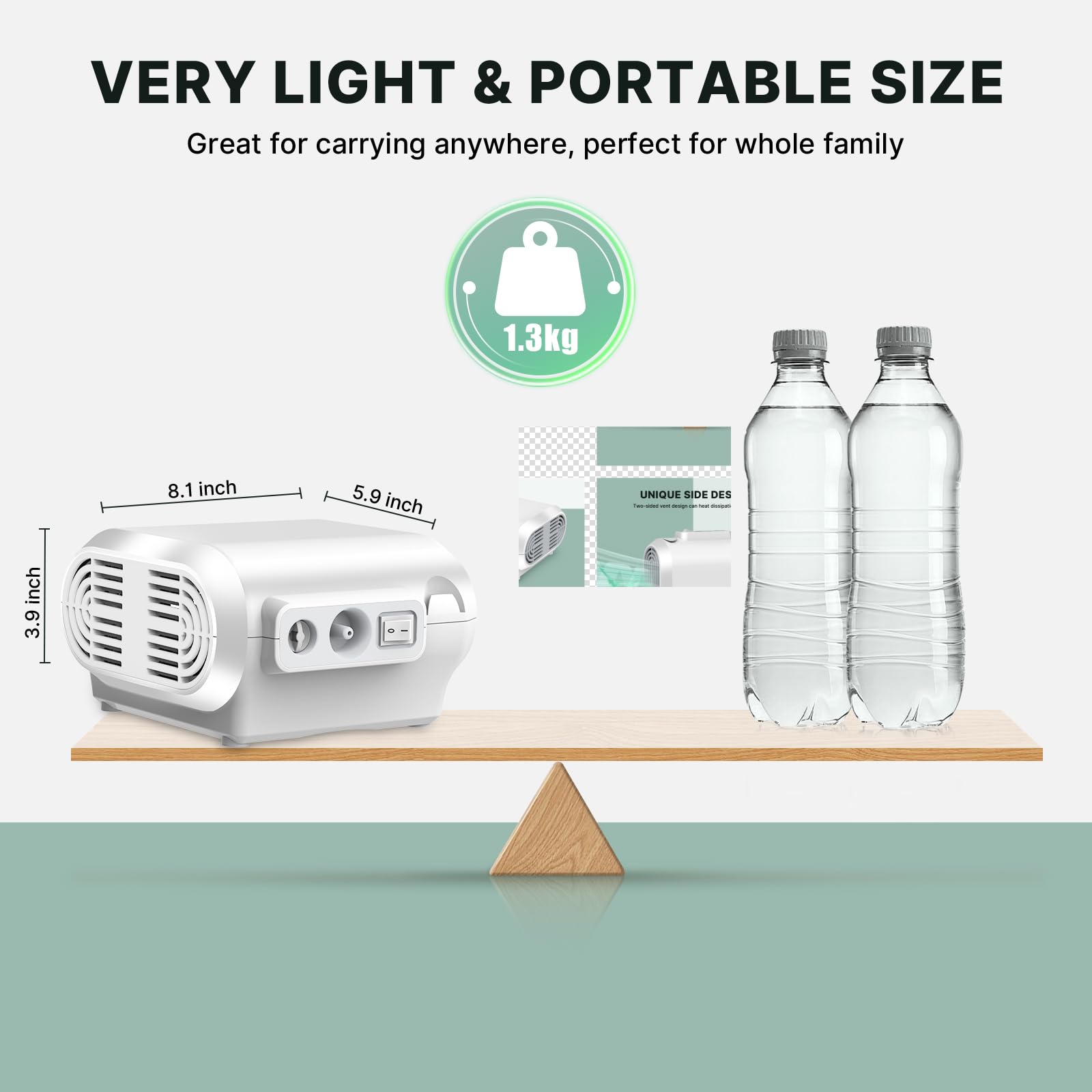 Portable Nebulizer Machine for Adults & Kids - Quiet Compressor Nebulizer with Complete Kit for Asthma, COPD & Respiratory Relief - Perfect for Home, Travel & Emergency Use