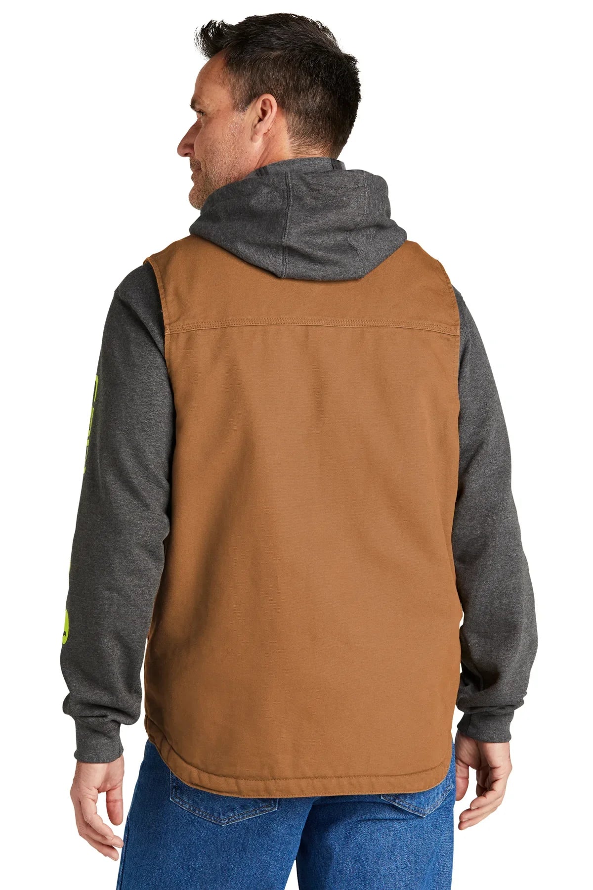 Carhartt Sherpa Lined Vest for Men - Warm Fleece Lined Work Vest, Carhartt Brown - Durable Outdoor Workwear for Hunting, Construction & Cold Weather Activities