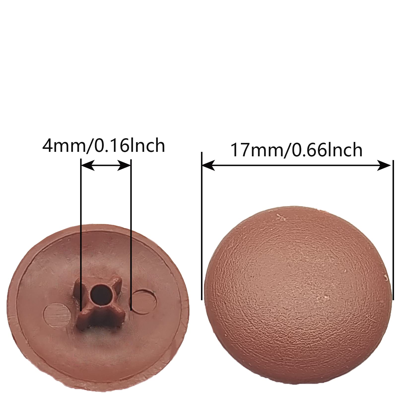 200 Pcs Brown Nut Covers - Plastic Screw Protection Caps for Furniture & Cabinets - DIY Home Decor