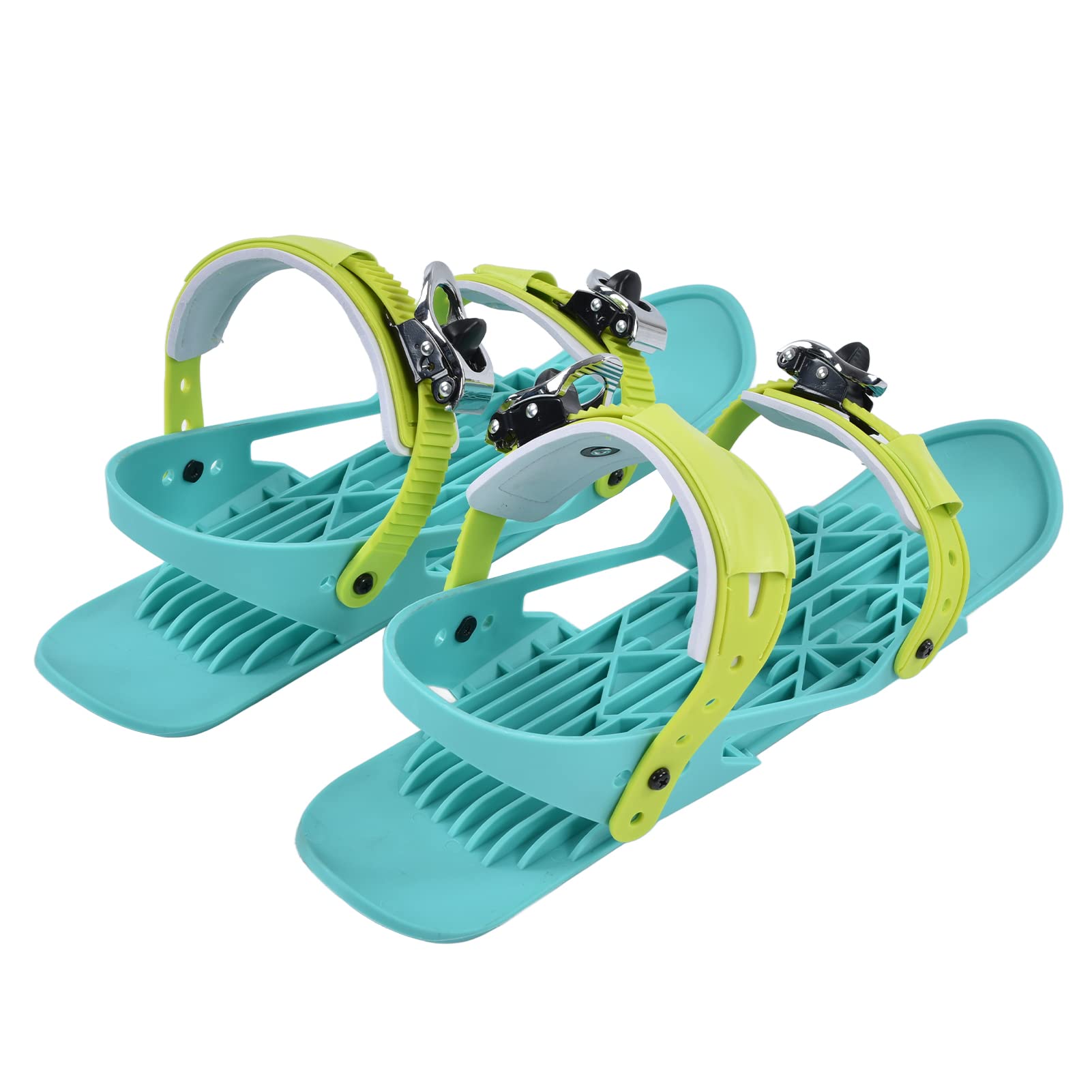 Jeanoko Short Winter Snow Skates - Green Small Ski Boots for Men & Women | Waterproof Ice Skates for Outdoor Sports, Snowboarding & Winter Hiking