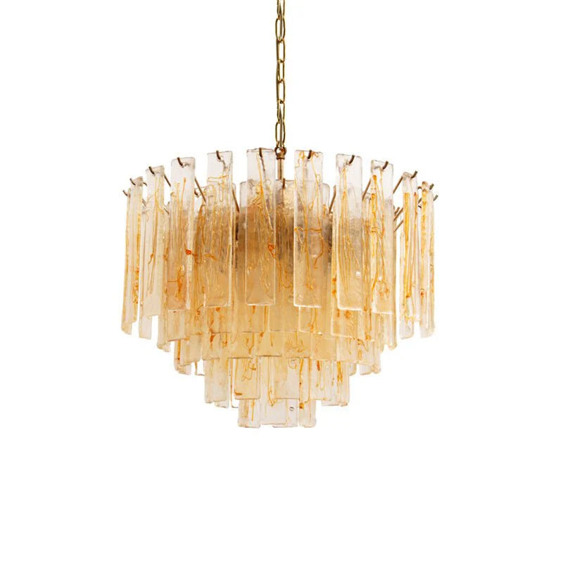 Elegant Glacier Murano Glass Chandelier - Handcrafted Italian Crystal Ceiling Light Fixture for Dining Room, Living Room & Bedroom Decor