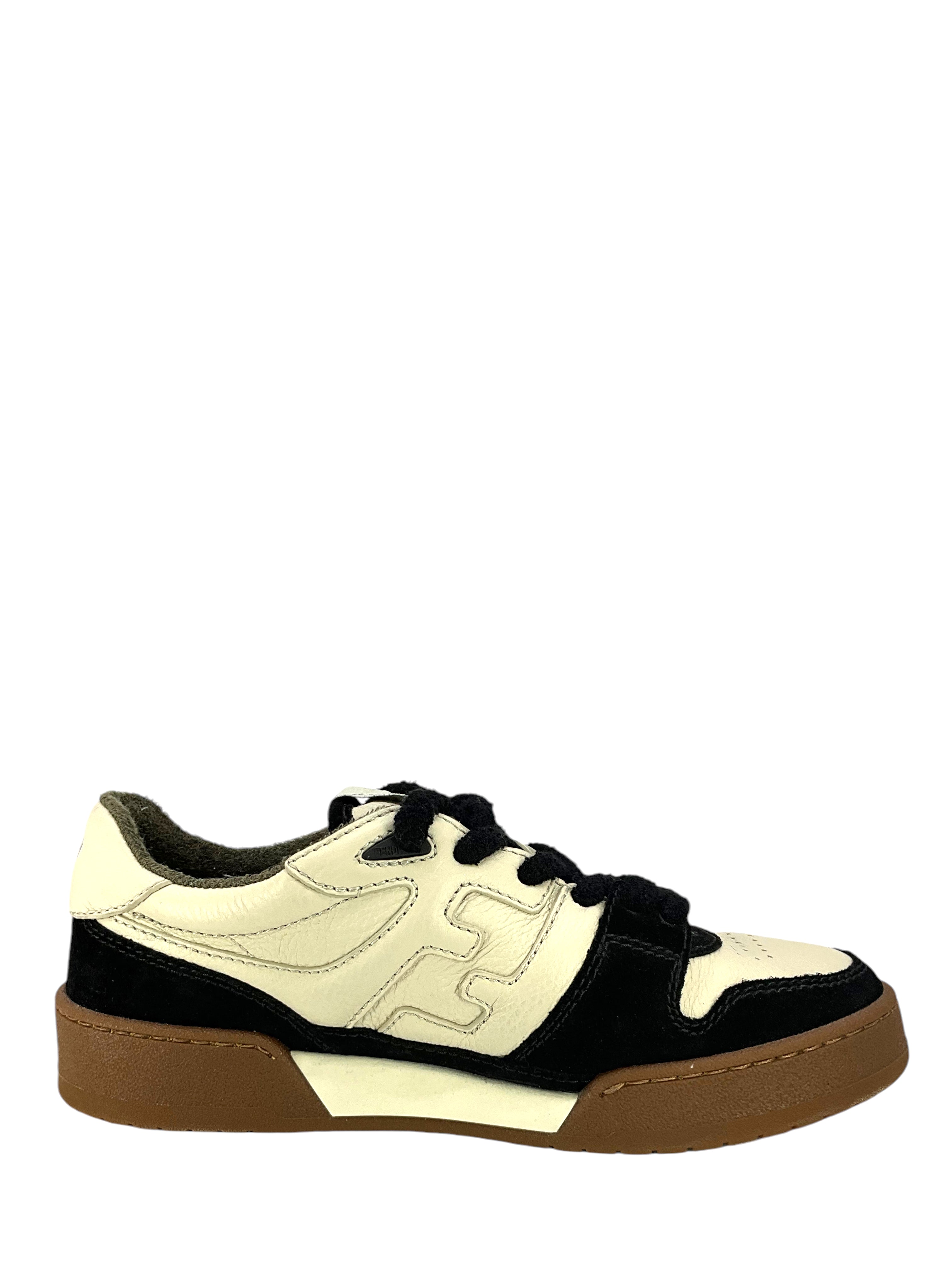 FENDI Women's Leather & Terry Cloth Match Sneakers - Size 7 US | Luxury Designer Fashion Shoes for Casual Wear & Street Style Outfits