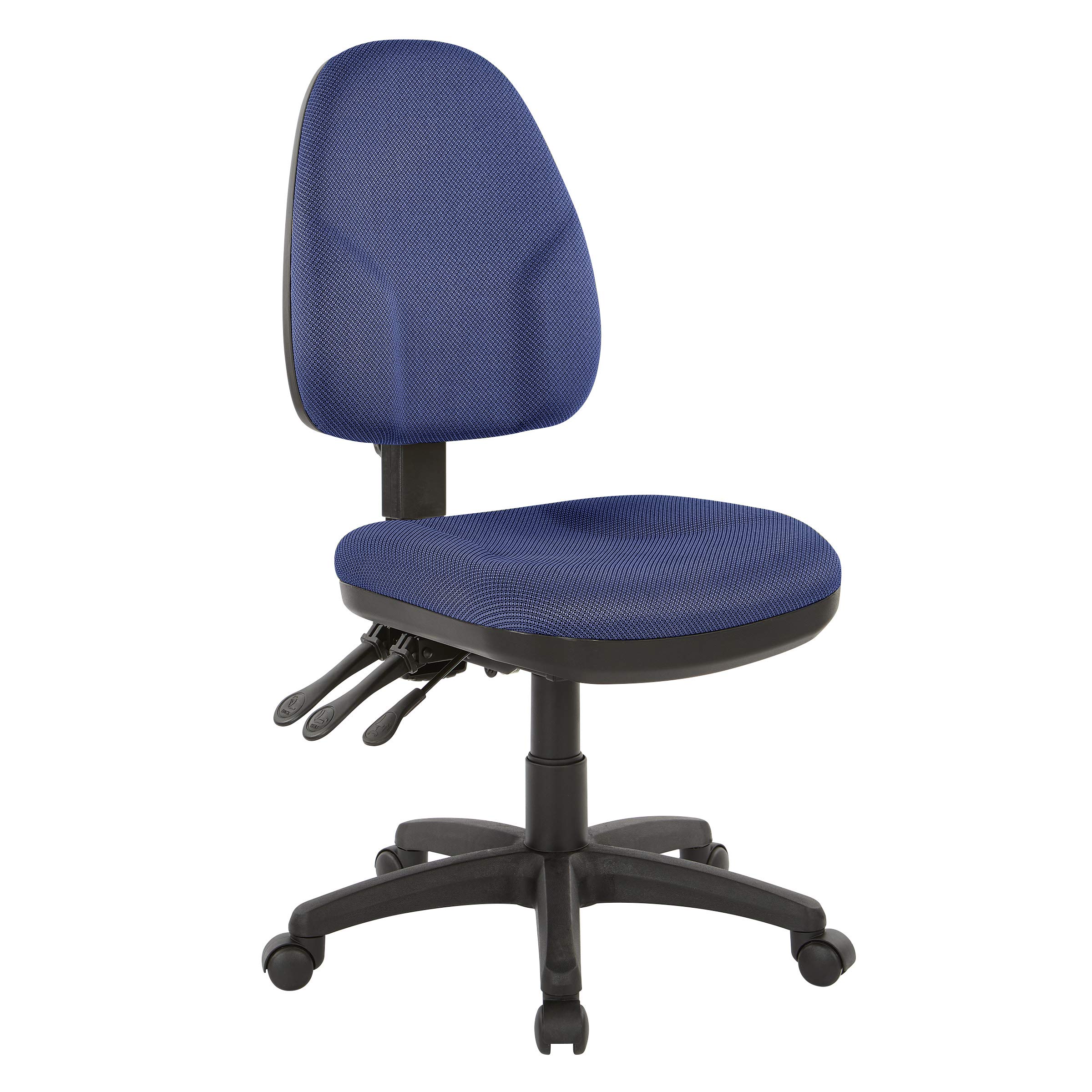 Office Star Ergonomic Office Chair - Adjustable Back & Seat Height, Dual Function Task Chair with Diamond Blue Galaxy Fabric - Perfect for Home Office & Workspace Comfort