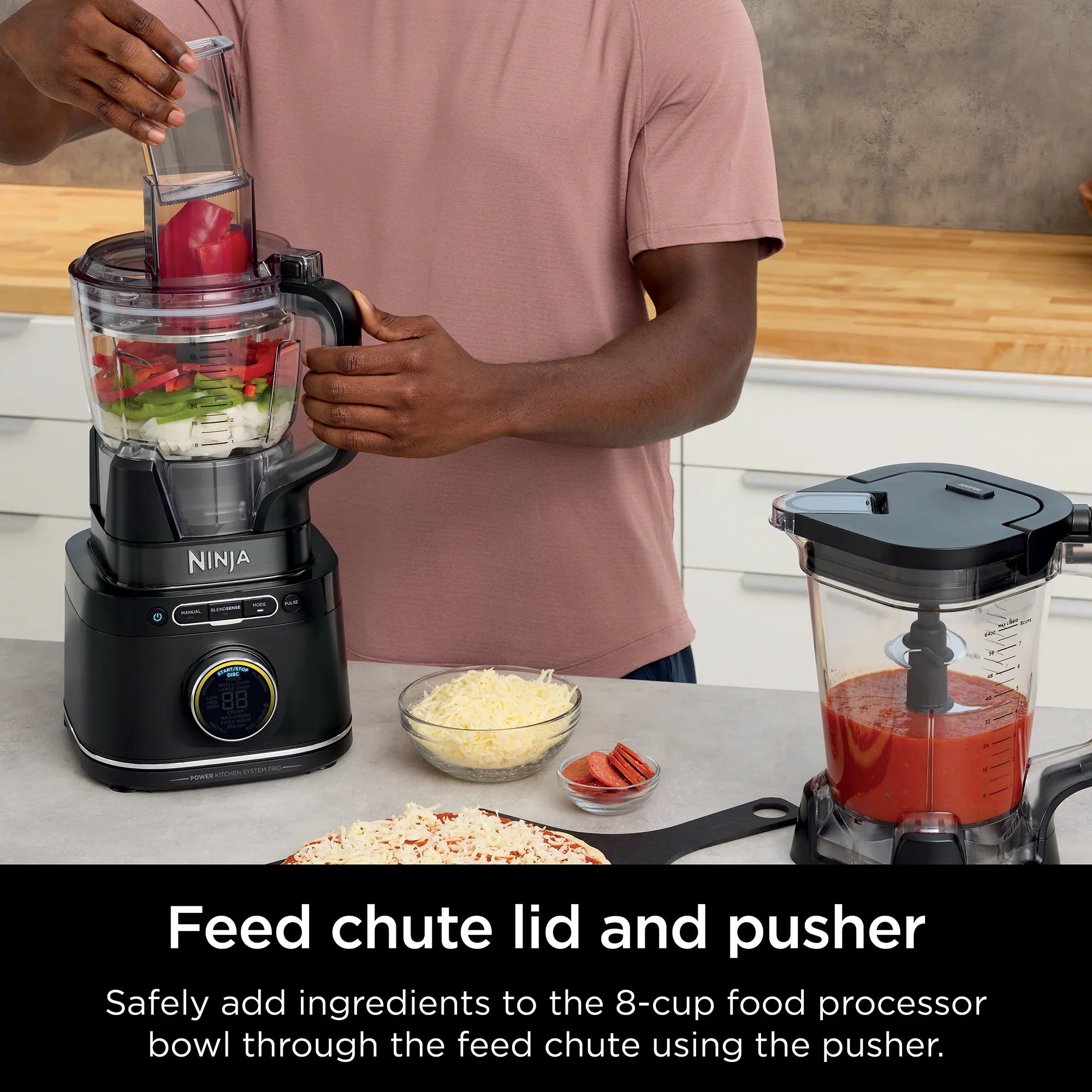 Ninja Detect Power Blender and Food Processor Pro - 1500W High-Speed Kitchen System for Smoothies, Nut Butters & Dough | Perfect for Meal Prep, Healthy Drinks & Home Cooking