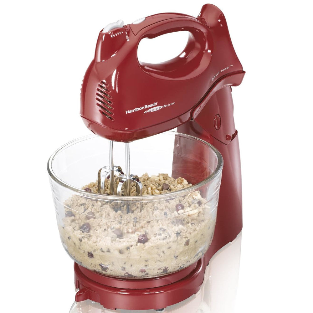 Hamilton Beach 64699 5-Speed Hand Mixer with Stand - Perfect for Baking, Whipping Cream, and Mixing Dough at Home