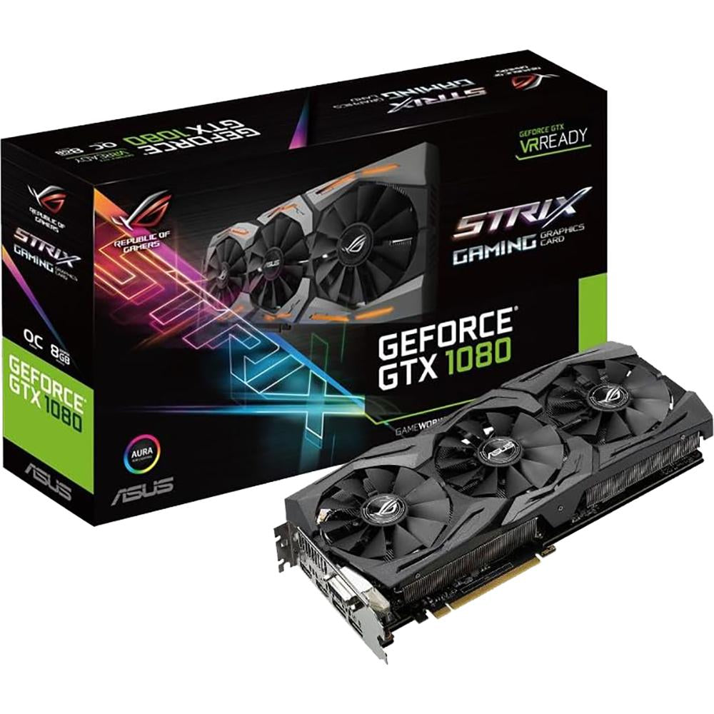 ASUS ROG Strix GeForce GTX 1080 8GB GDDR5X VR Ready Gaming Graphics Card - Perfect for 4K Gaming, VR Experiences & High-Performance PC Builds