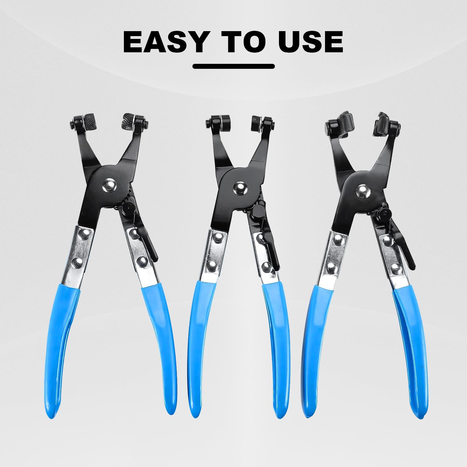 9-Piece Hose Clamp Pliers Tool Set - Long Reach Wire Spring Hose Clamp Remover - Universal Automotive Fuel Oil Water Hose Removal Kit for Car, Truck & DIY Repairs