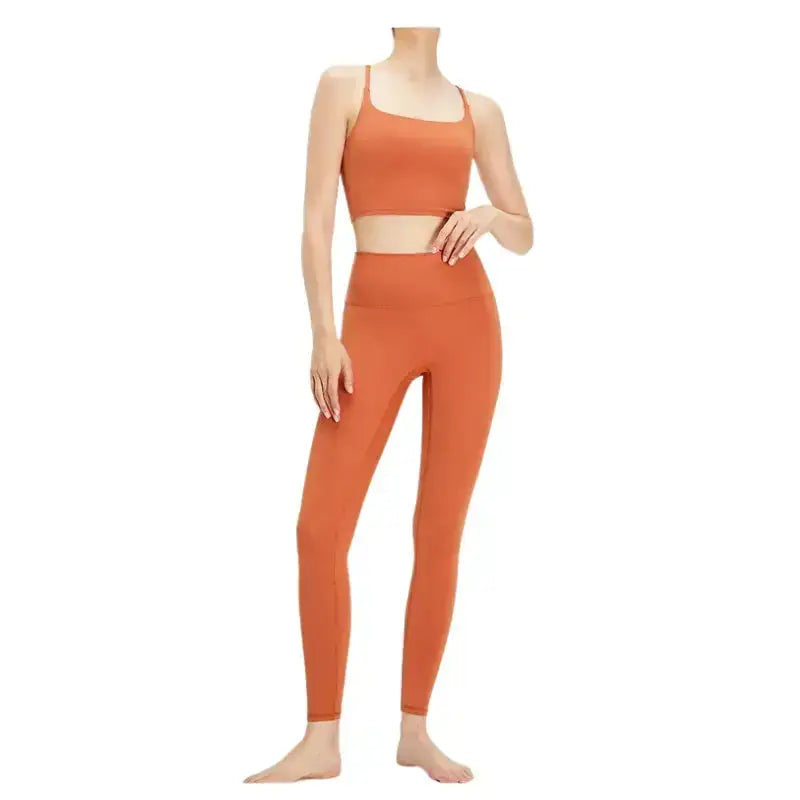 Women's High-Waisted Yoga Pants & Sports Bra Set - Breathable Workout Clothes for Gym, Running & Yoga | Swimcore Activewear for Women | Perfect for Fitness, Pilates & Lounge Wear
