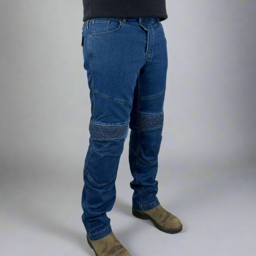Men's Armored Jeans - Durable Motorcycle Riding Pants with Kevlar Protection - Perfect for Bikers & Outdoor Adventures